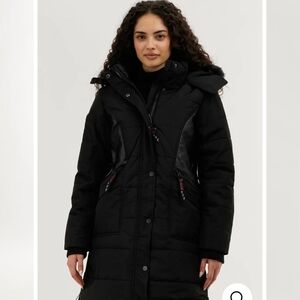 Canada Weather Gear Hooded Quilted Winter Jacket